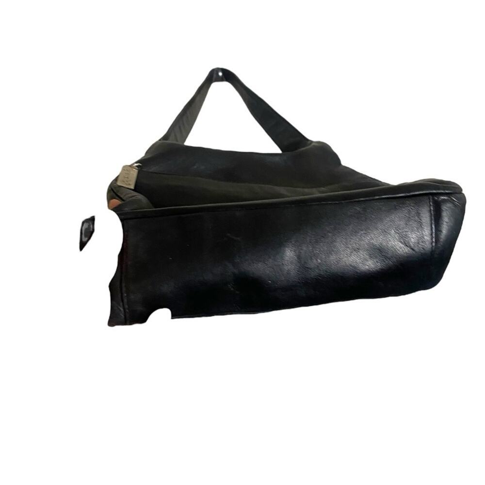 Tignanello Solid Black Leather Shoulder Bag One W… - image 4